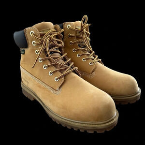 Vintage 1948 Mens 9M Frank Leather Waterproof Work Boots Oil Resistant brown